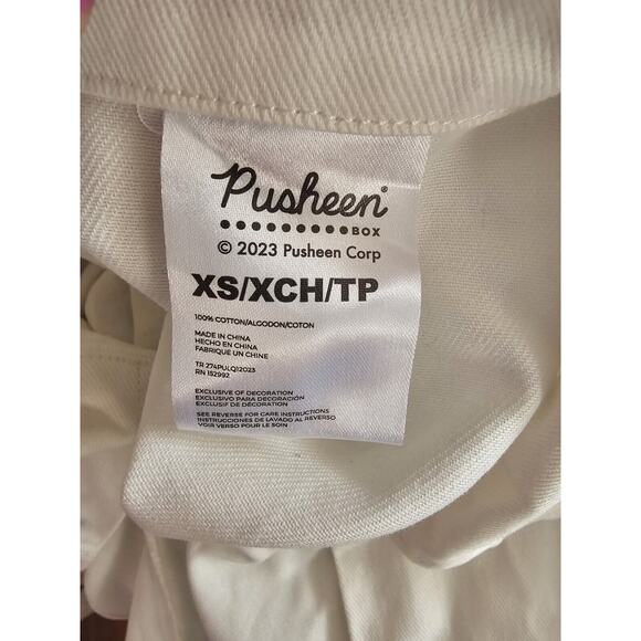 Pusheen Bobasheen White Denim Jacket Spring 2023 Box Exclusive Oversized XS S - Picture 3 of 3